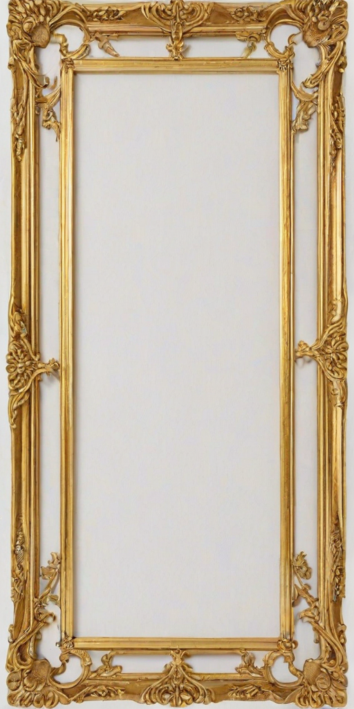 gold frame transparent