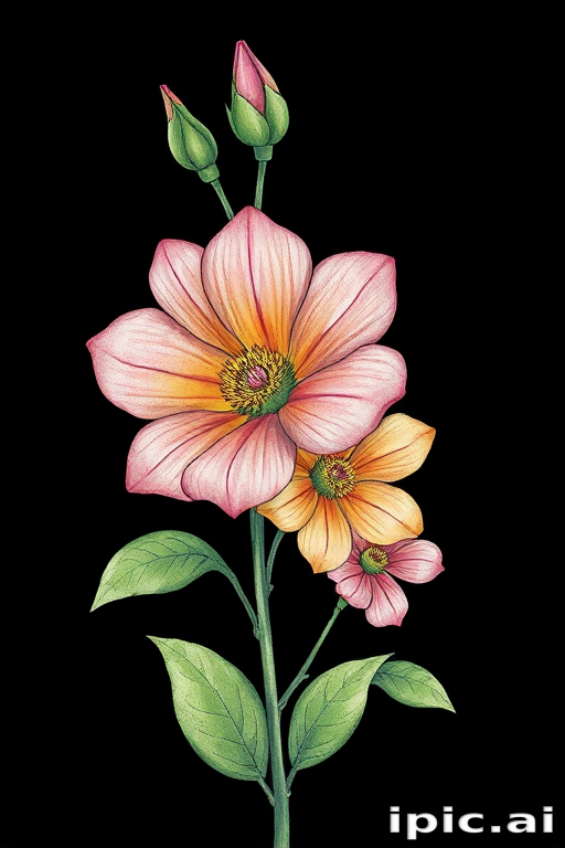 flowers to draw in color