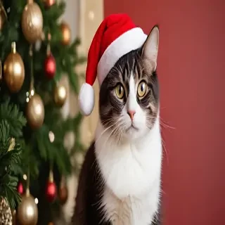 christmas cat background