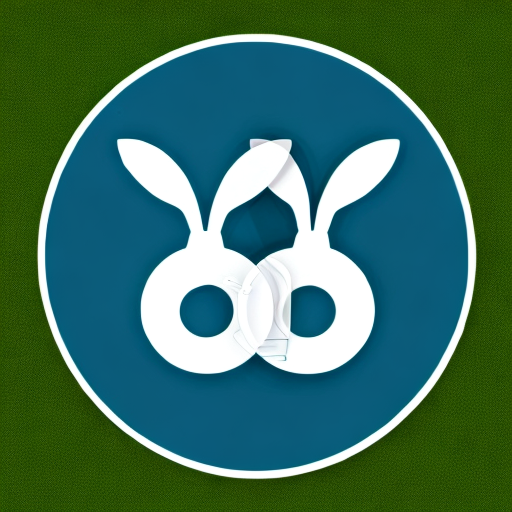 2 rabbit logo in circle