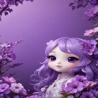 kawaii purple wallpaper