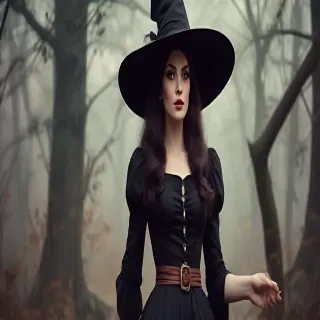 vintage witch art