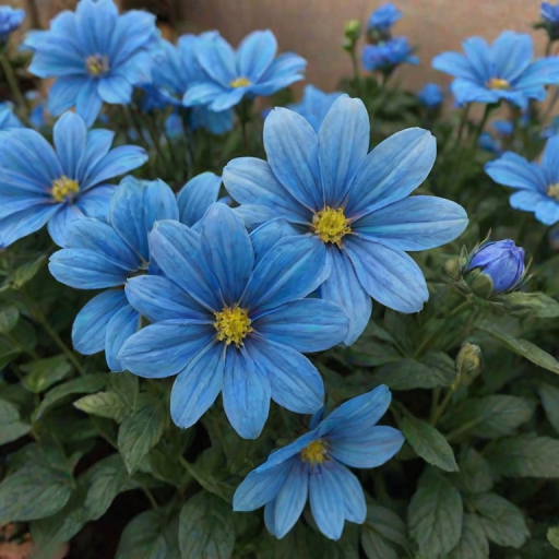 aesthetic blue flowers