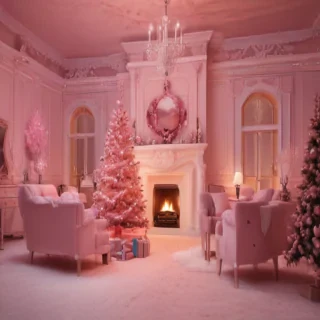 pink christmas aesthetic