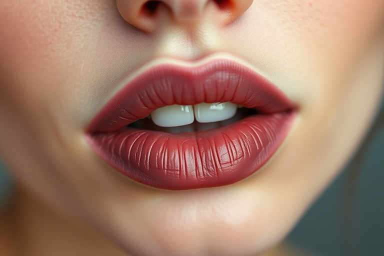 Dusty mauve lip stain dubbed "Vintage Charm," imparting a soft, lived-in color that fades beautifully throughout wear