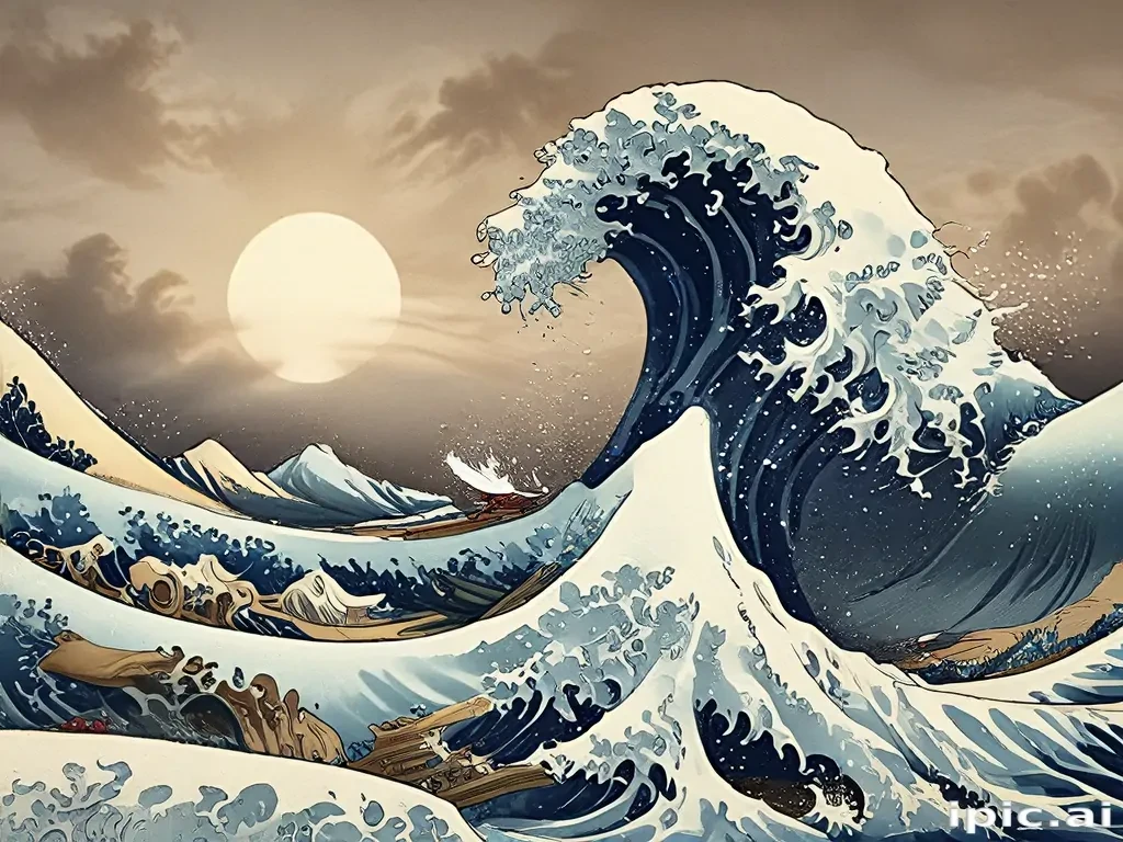 great wave wallpaper