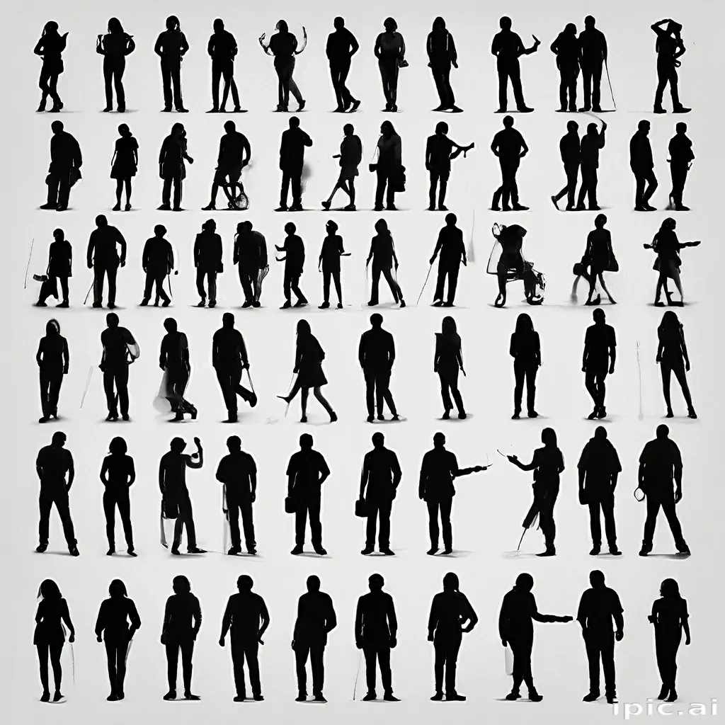 people silhouettes