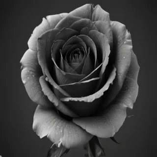 rose with black and white background
