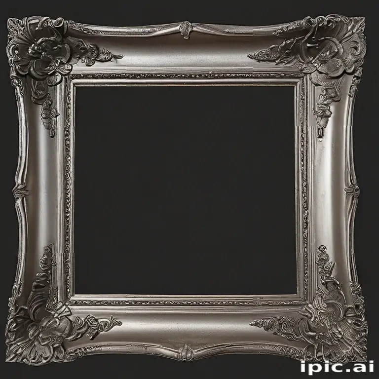 silver picture frame png