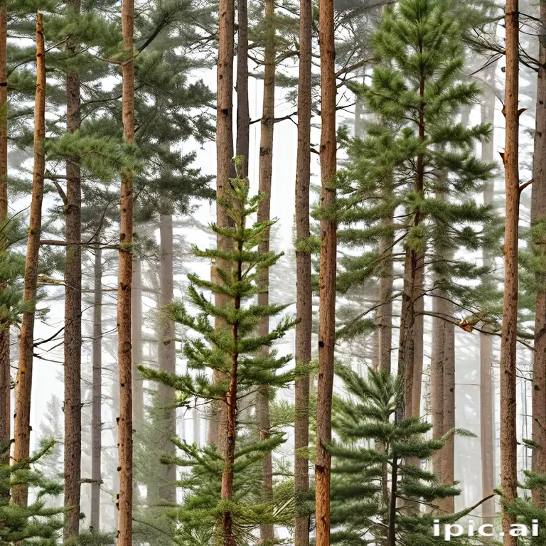pine trees transparent background