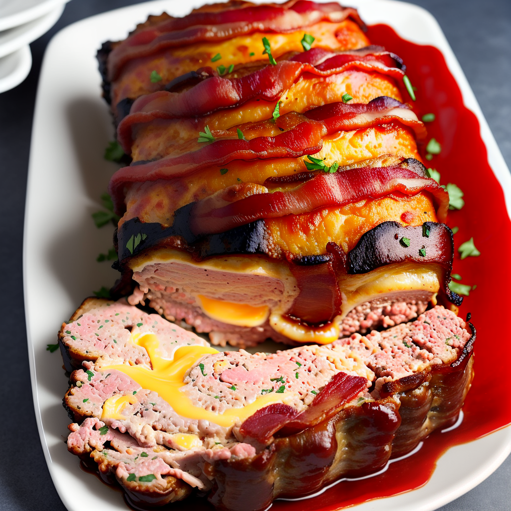 bacon wrapped cheese stuffed meatloaf