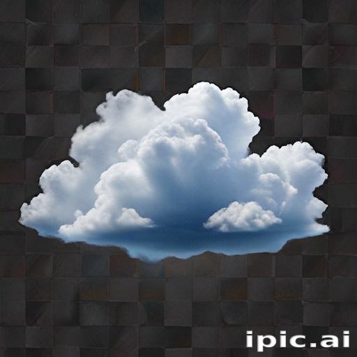 A Beautiful, Fluffy White Cloud Floating in a Dark Background.