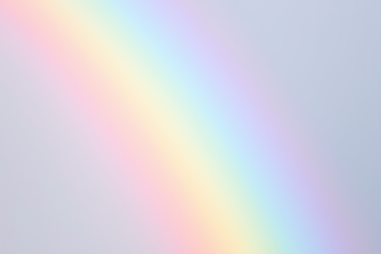 Create a vibrant and colorful rainbow with pink, yellow, and blue arcs, taken with a DSLR camera at f/5.6 aperture, ISO 100, 24mm focal length, in a bright daylight setting, with a shallow depth of field for enhanced clarity and color saturation.