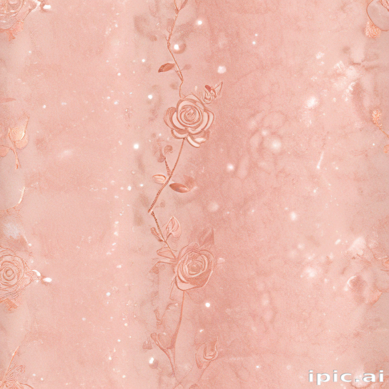 Delicate Floral Pattern on Soft Pink Background with Elegant Rose Design.
