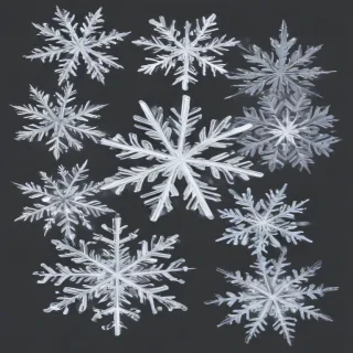transparent snowflakes