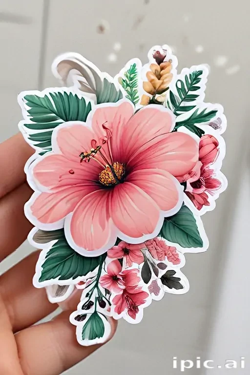 aesthetic flower stickers
