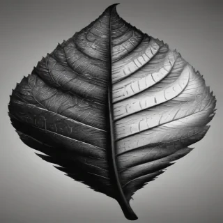 black and white clipart leaf