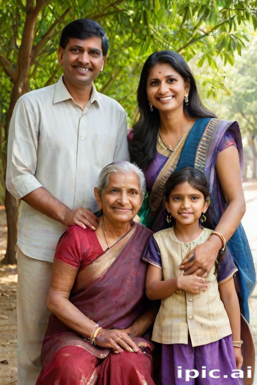 happy indian family