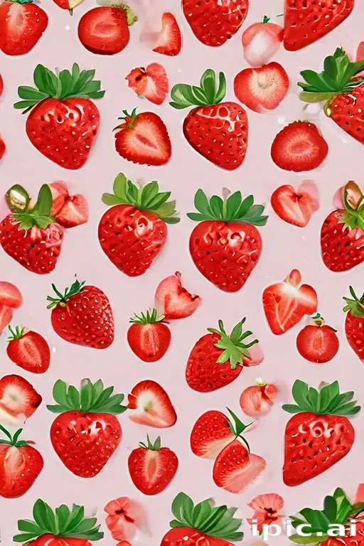 strawberry background aesthetic