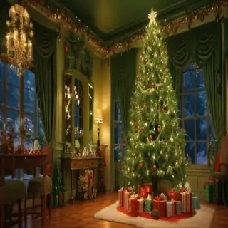 green christmas wallpaper