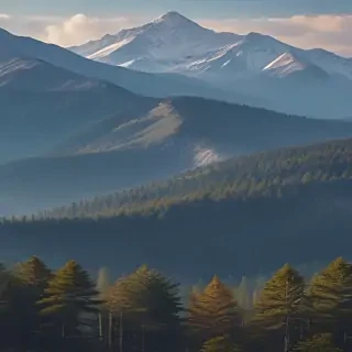 mountainous background