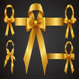 gold ribbon clipart