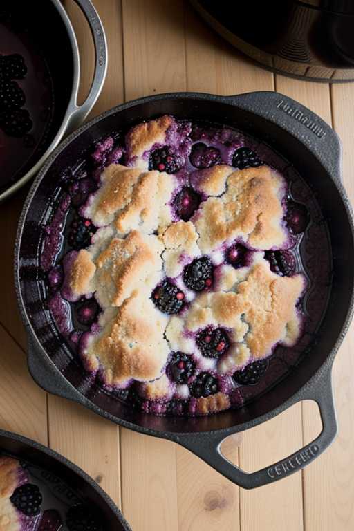 blackberry cobbler in dutch oven