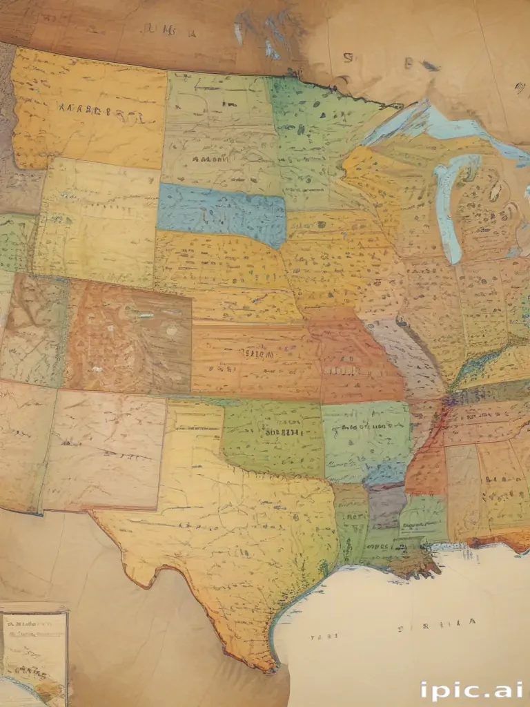 usa map with states