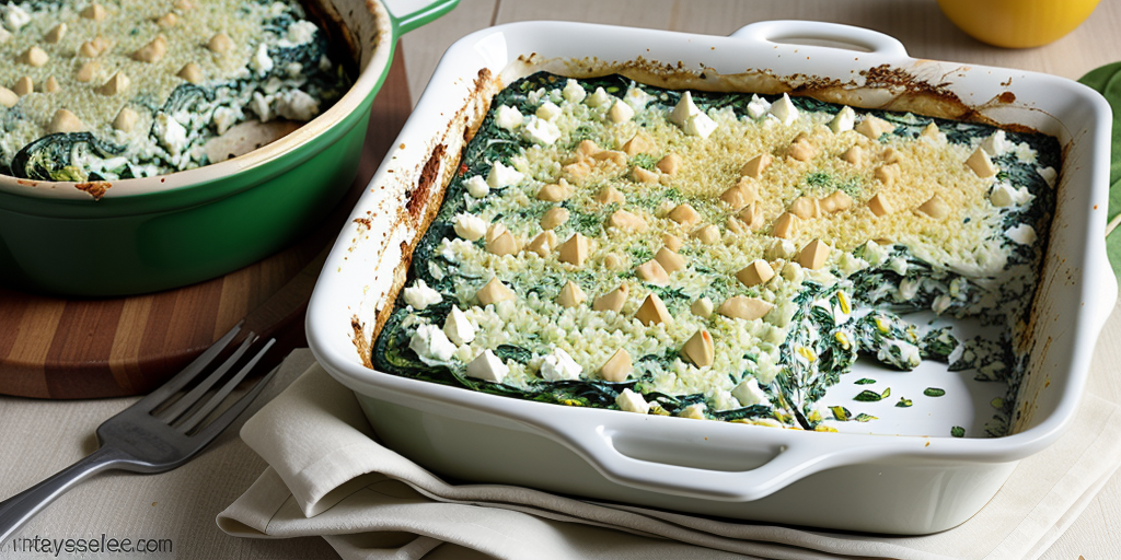 spinach feta & rice casserole