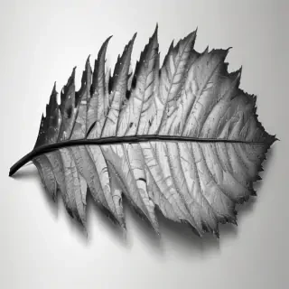 black and white clipart leaf