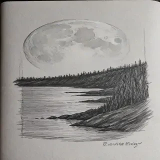 moon sketch