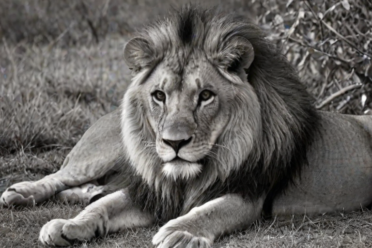 lion black and white pictures