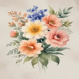 watercolor flowers clipart