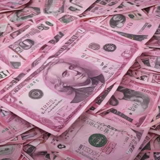 pink money background