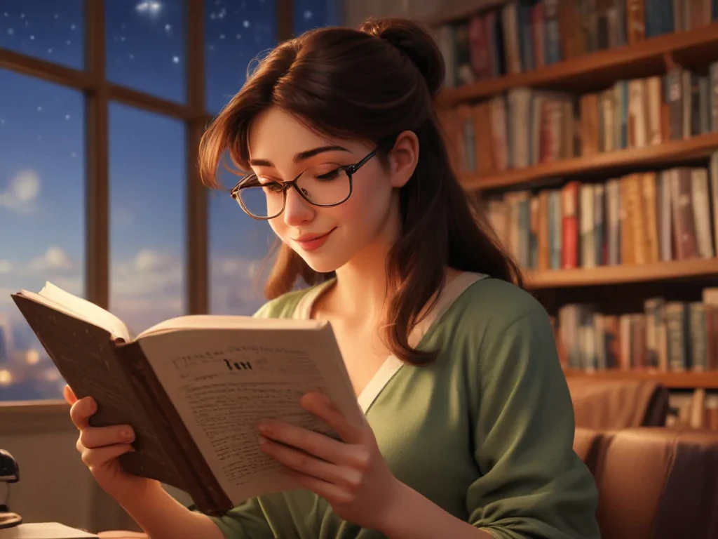 reading cartoon