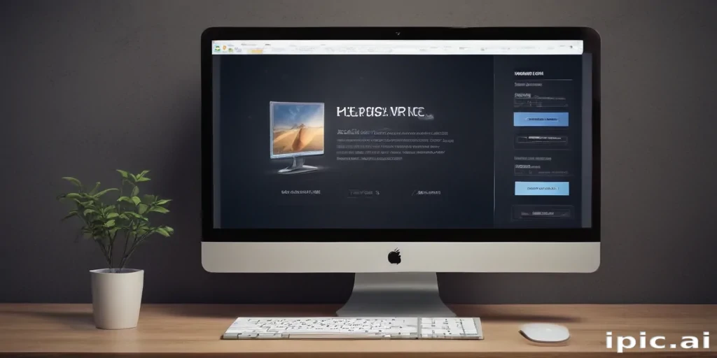 computer website mockup
