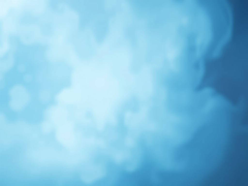 Create a soft blue smoky background with a slightly blurred effect, using a DSLR camera at f/2.8 aperture, ISO 100, 50mm lens, at a low angle shot, with shallow depth of field to enhance image quality.