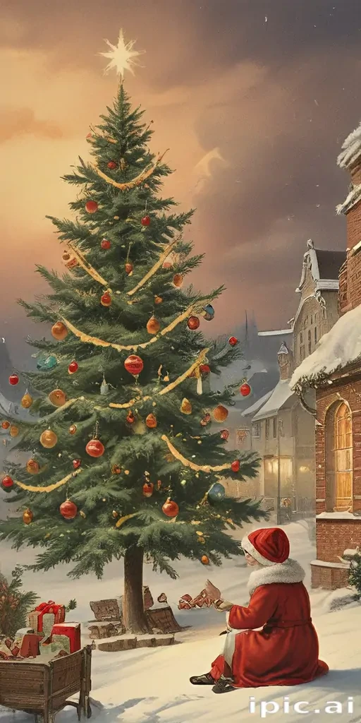 vintage christmas illustration