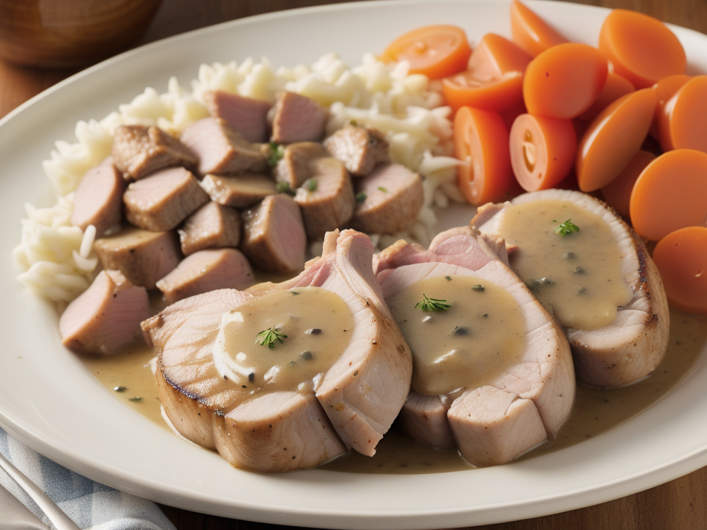 pork chops and dressing in the crock-pot