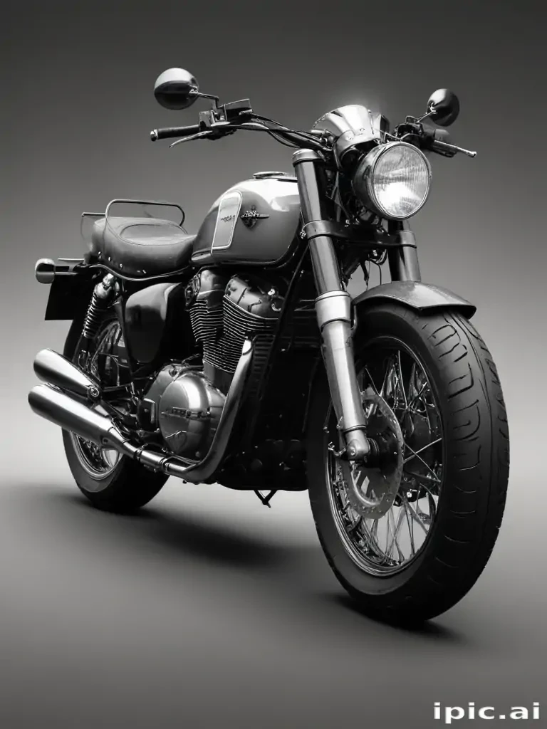 motorcycle clipart black and white