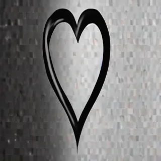 black heart transparent