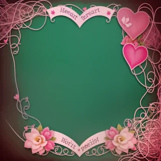 heart border png aesthetic