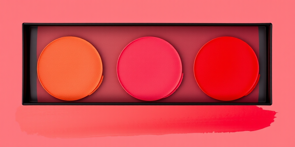 Ombre lip kit "Sunset Gradient" including three complementary shades of orange, pink, and red for creating a stunning gradient effect with a satin finish