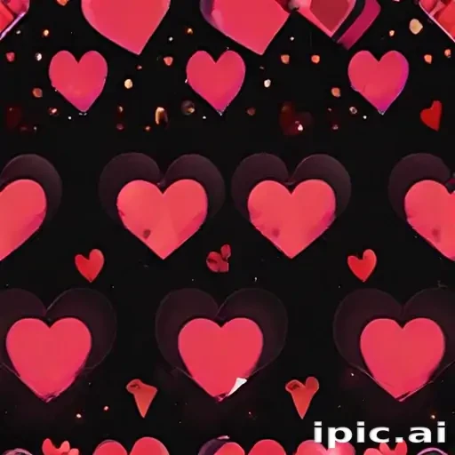 hearts background black