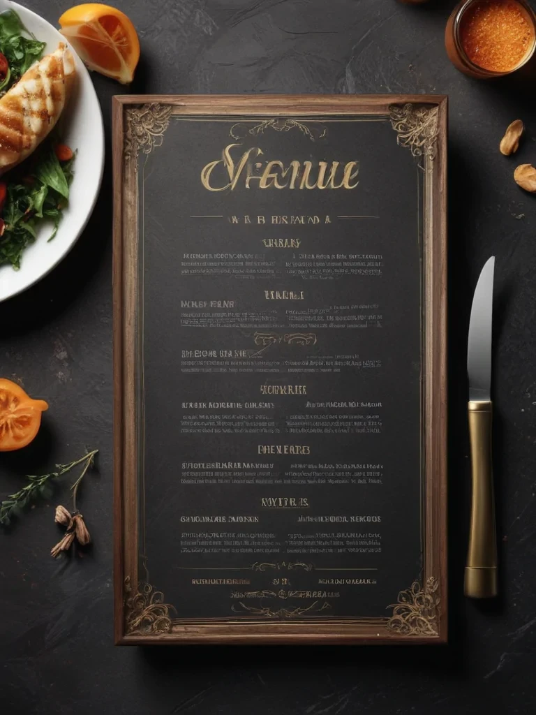 menu mockup free