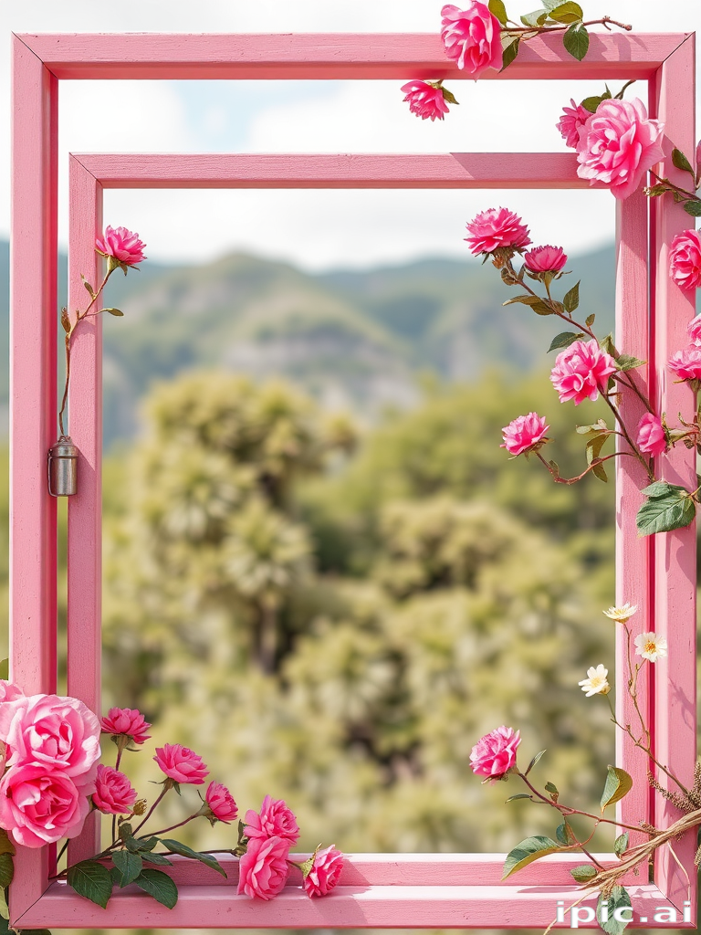 pink frame png