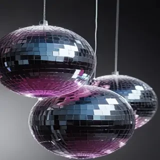 transparent disco balls