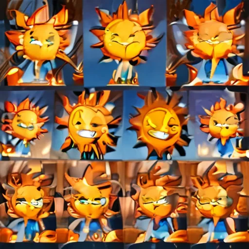 cartoon suns