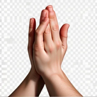 prayer hands transparent background