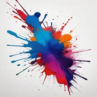 transparent paint splatter